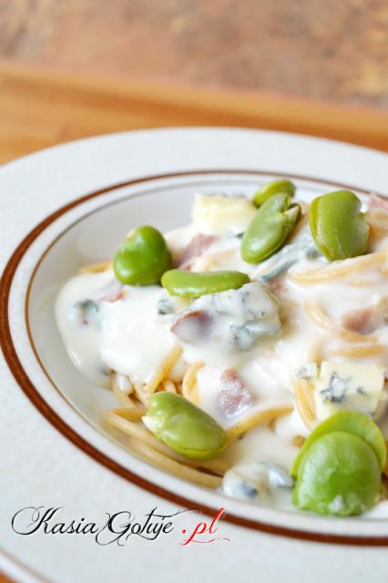 Jak wiadomo bób jest zdrowy i bardzo smaczny, trzeba się nim najeść dopóki można go jeszcze kupić. Swoją drogą muszę sobie zamrozić chociaż kilogram bobu na zimę. Połączenie makaronu, ...