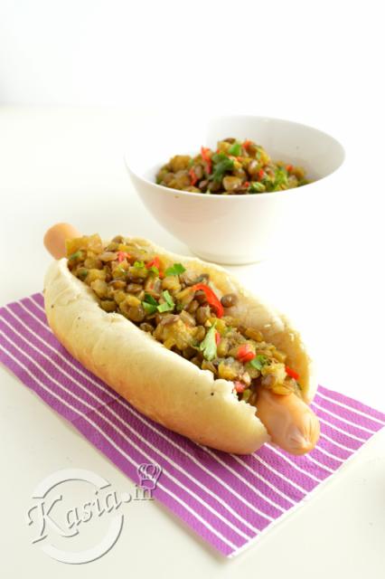 hot-dog z curry dyniowym