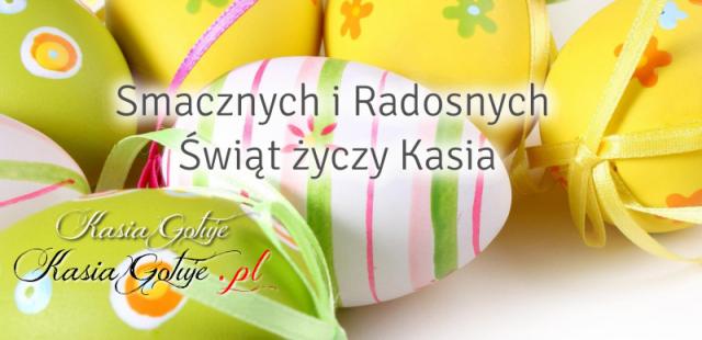 Kochani życzę Wam uginających się stołów zastawionych samymi pysznościami!  Niech Ci jajeczko dobrze smakuje,  bogaty zajączek uśmiechem czaruje,  mały kurczaczek spełni marzenia,  wiary, r...